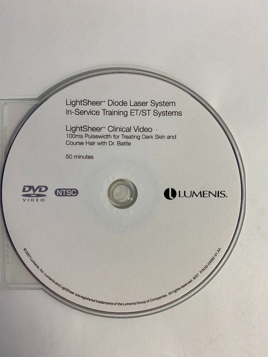 Lumenis Light Sheer Diode Laser LightSheer Digital Operators Manual CD 50 Min