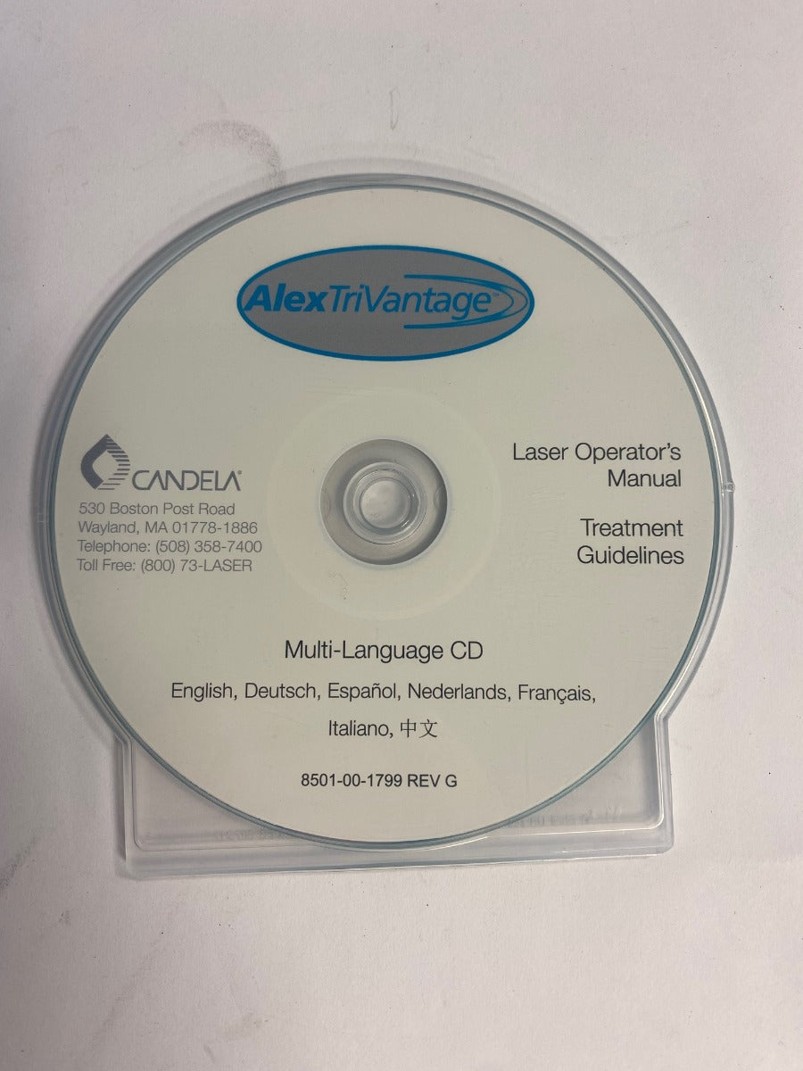 Candela Alex TriVantage ATV Laser Operator Manual Treatment Guideline Used REVG