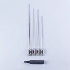 Lot of 4 Large Quick Screw Triport Cannulas 30x4 25x3.5 35x4 30x3 w/ 1 Handle