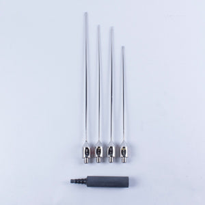 Lot of 4 Large Quick Screw Triport Cannulas 30x4 25x3.5 35x4 30x3 w/ 1 Handle