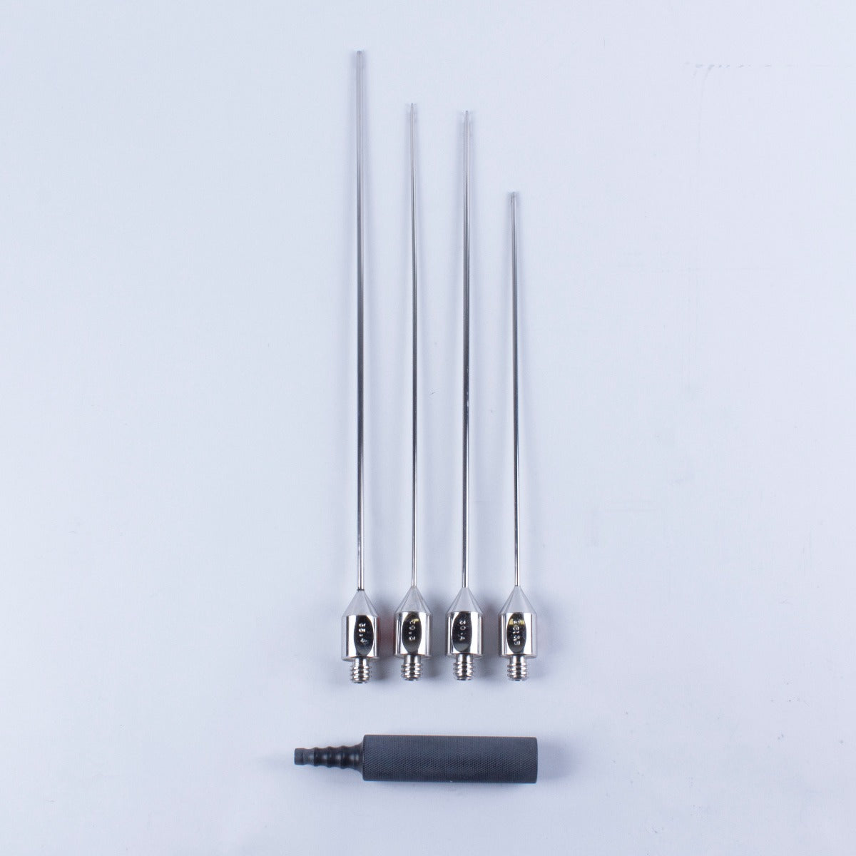 Lot of 4 Large Quick Screw Triport Cannulas 30x4 25x3.5 35x4 30x3 w/ 1 Handle