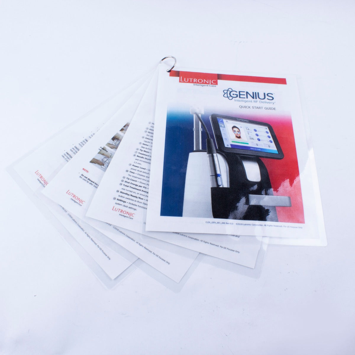 2018 Lutronic Genius RF Microneedling Quick Start Guide Reference Manual