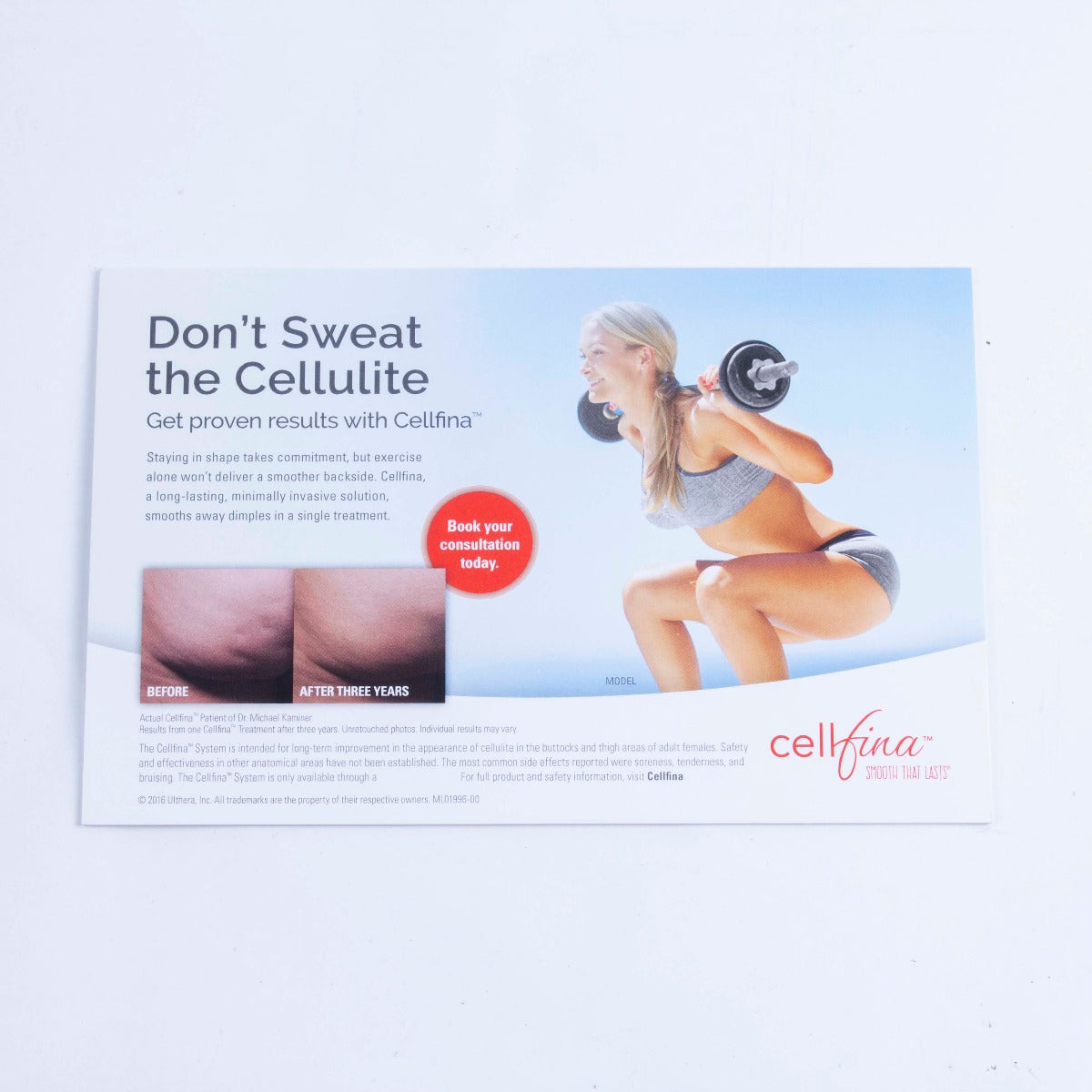 Ulthera Cellfina Treatment Patient Consultation B&A Lobby Waiting Room Sign