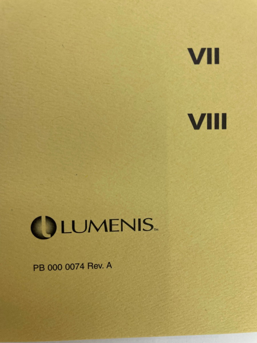 LUMENIS Laser Hair Removal Manual PB 000 0074 Rev. A EXP 2000