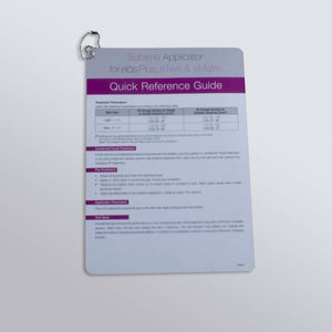 Syneron Candela Sublime Applicator Quick Reference Guide elos Plus eTwo eMatrix