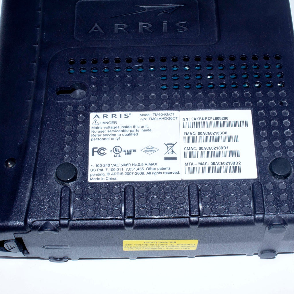 Untested Arris TouchStone Telephony Modem 4 VOIP Model TM604G/CT TM04AHDG6CT