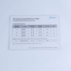 Syneron SR Skin Rejuvenation Treatment Quick Reference eLight eMax Aurora Galaxy