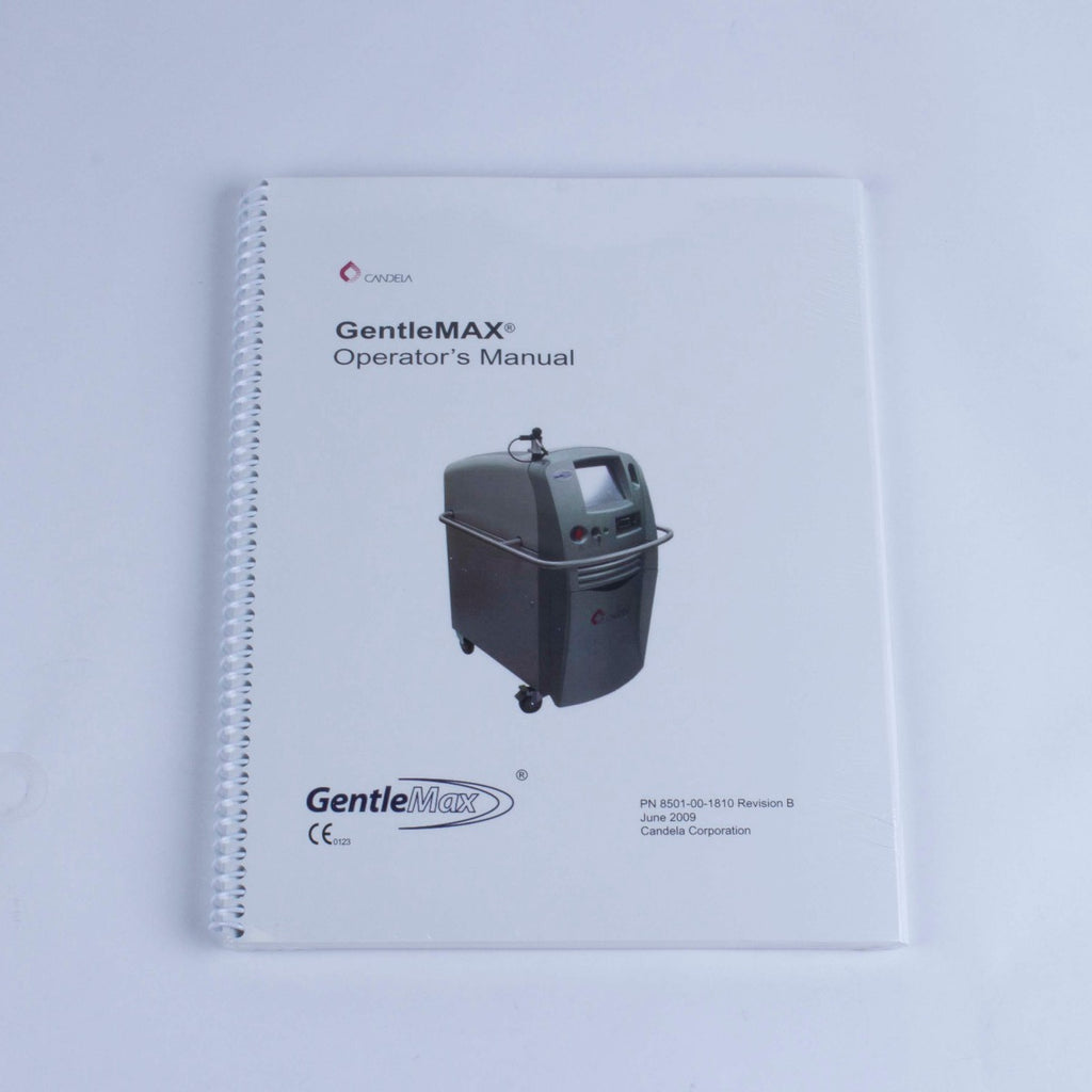 New 2009 Candela GentleMax Laser Operator Manual & V4.1 Software CD 8501-00-1810