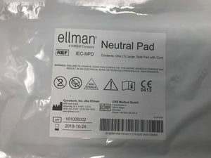 Cynosure Ellman Pelleve Large Split Neutral Pad IEC-NPD Grounding Plate 7 Pack