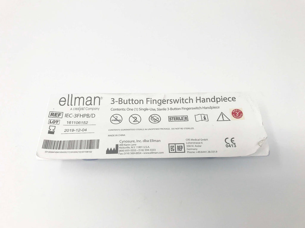 Cynosure Ellman Pelleve 3 Button Fingerswitch Handpiece IEC-3FHPB/D