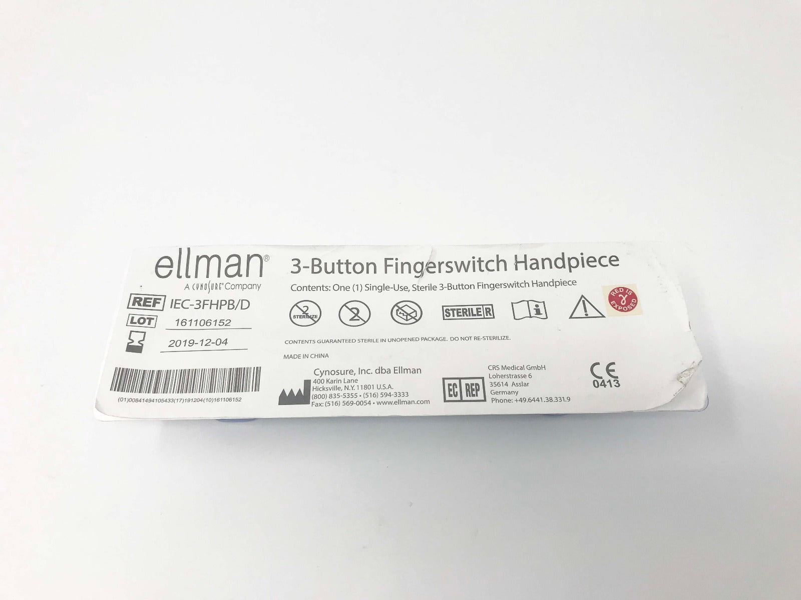 Cynosure Ellman Pelleve 3 Button Fingerswitch Handpiece IEC-3FHPB/D