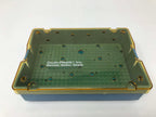 Oculo-Plastik 6 1/4" x 4 1/4" Autoclave Tray Eyewear Box w/ Silicone Finger Mat