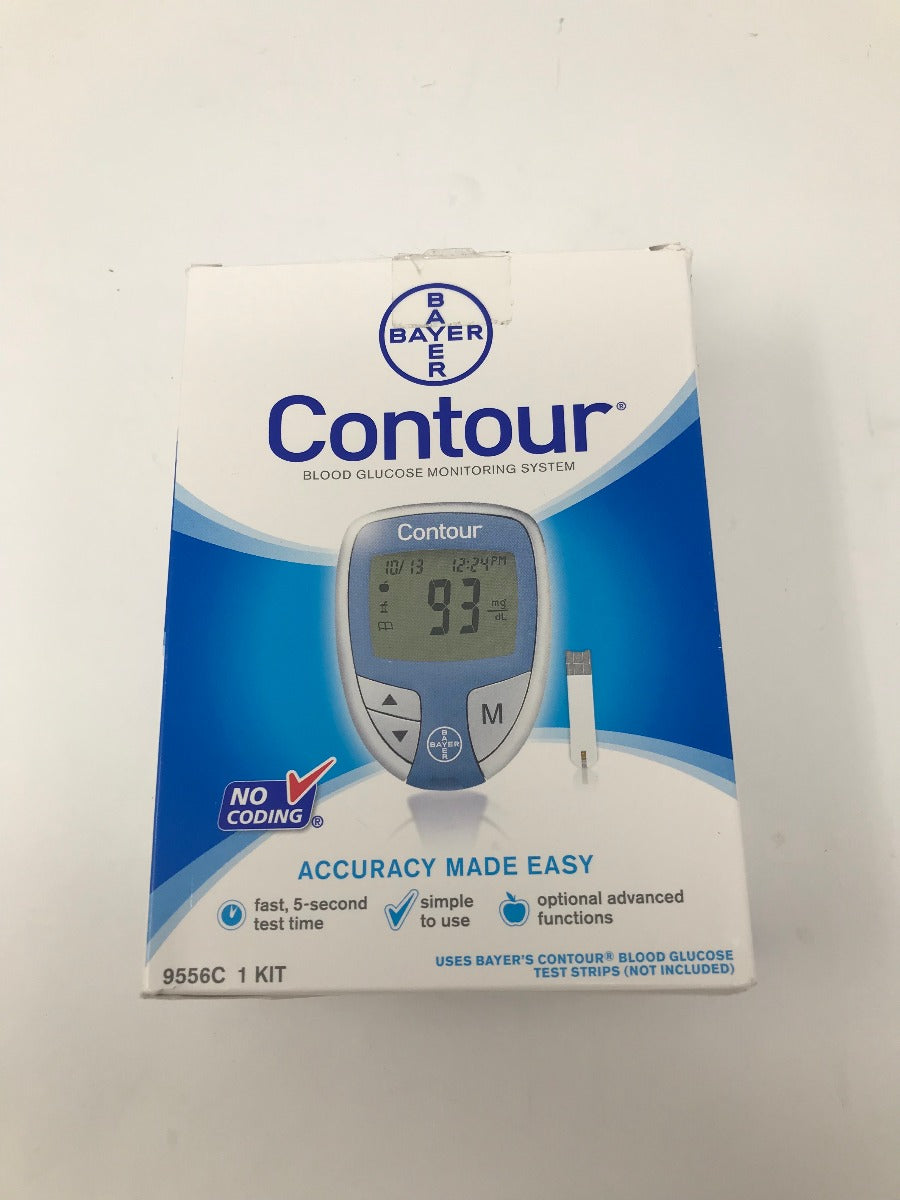Bayer Contour Blood Glucose Monitoring System Meter + Travel Bag - No Strips