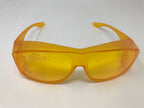 Solar Shield Large Orange Polycarbonate UV Filter OTG Fit Over Safety Glasses