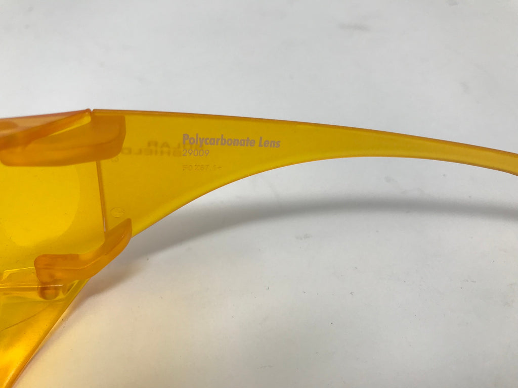 Solar Shield Large Orange Polycarbonate UV Filter OTG Fit Over Safety Glasses