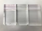Lot of 3 Damaged Palomar Solid Sapphire Glass Crystal Light Guides 60x45x15mm