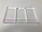 Lot of 3 Damaged Palomar Solid Sapphire Glass Crystal Light Guides 60x45x15mm
