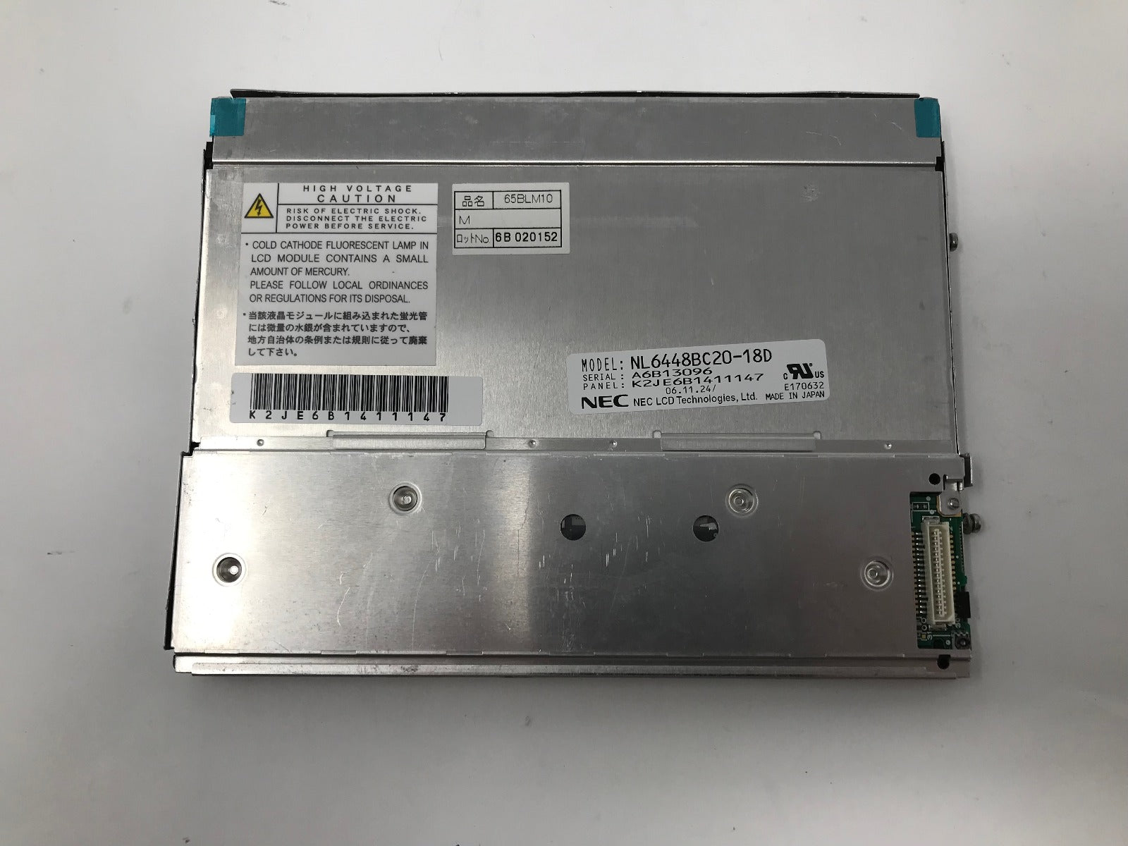 Palomar Starlux 500 Control LCD Display Panel Module 0220-0003 NL6448BC20-18D