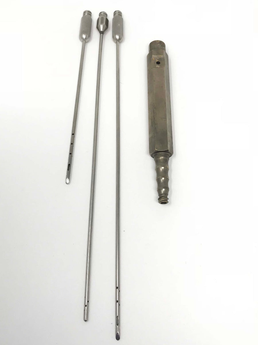 Cynosure SmartLipo Laser Cannula Needle Holder Handpiece Dual Luer w/ Cannulas