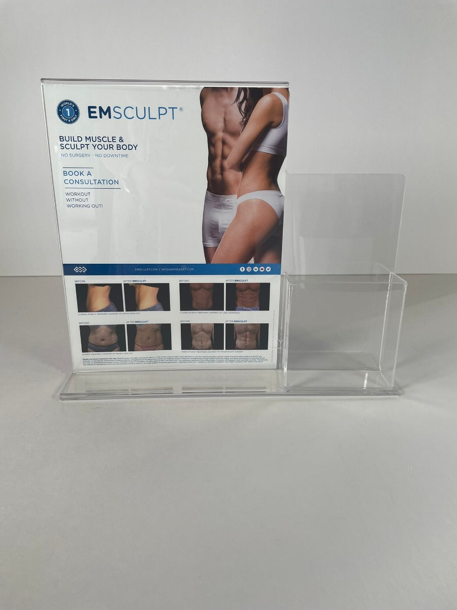 BTL EMSCULPT BOOK A CONSULTATION Brochure Acrylic stand