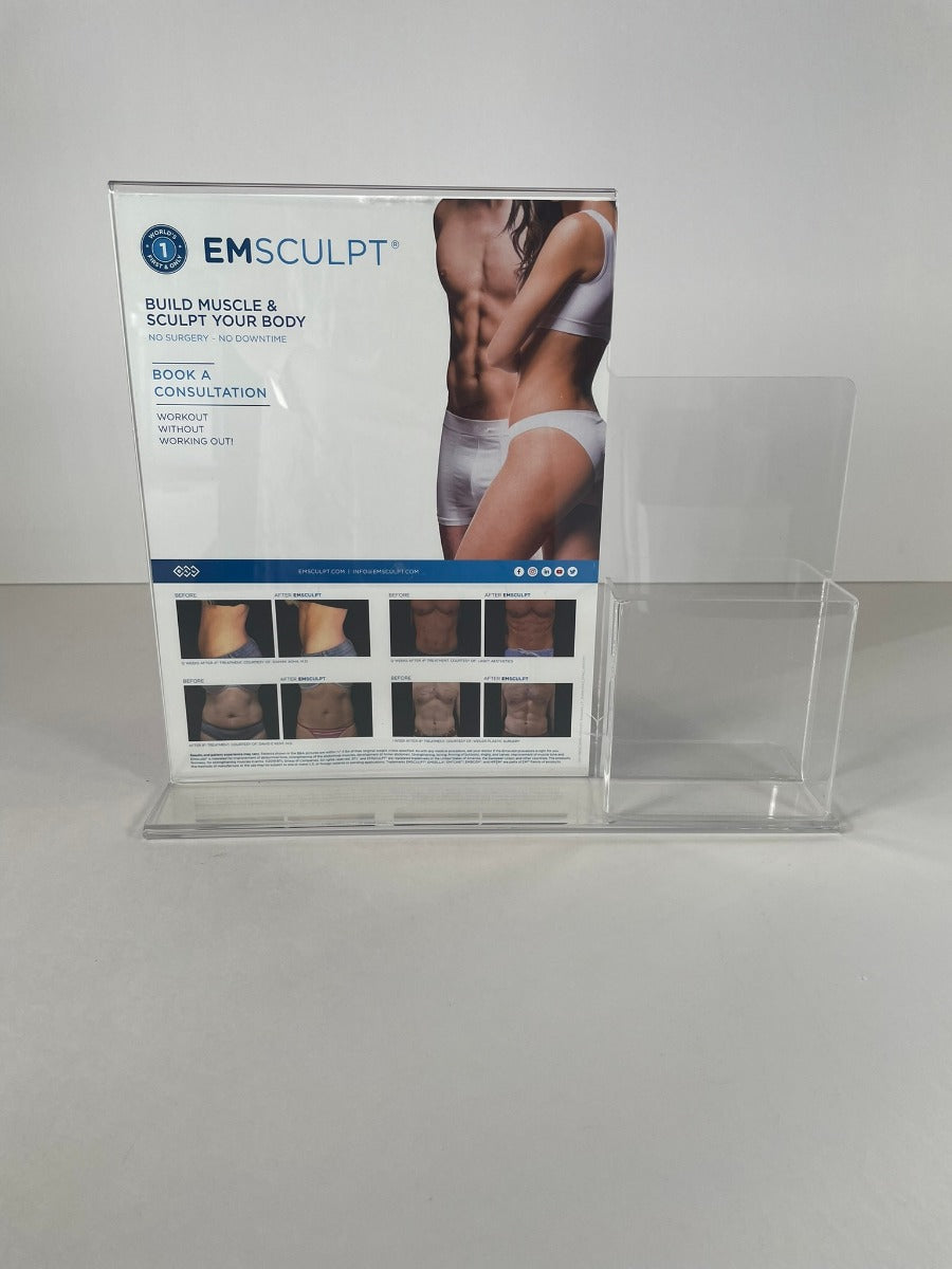BTL EMSCULPT BOOK A CONSULTATION Brochure Acrylic stand