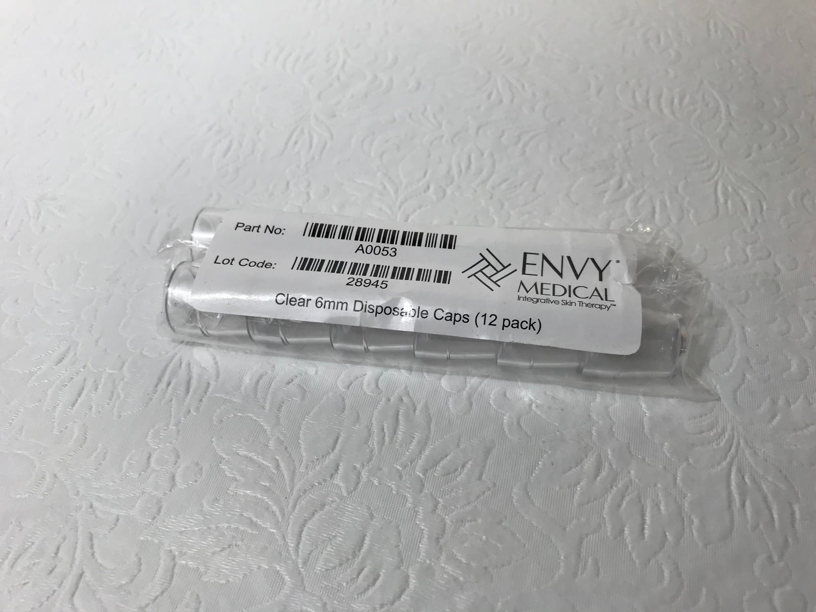 Envy Medical Silk Peel 6mm Clear Disposable Tip Cover Caps 12 Pack A0053