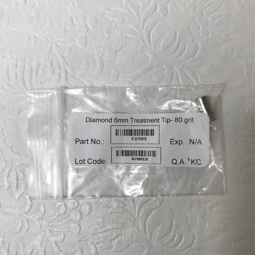 NEW Envy Medical Silk Peel Diamond Crystal Dermabrasion 6mm Tip 80 Grit C1593