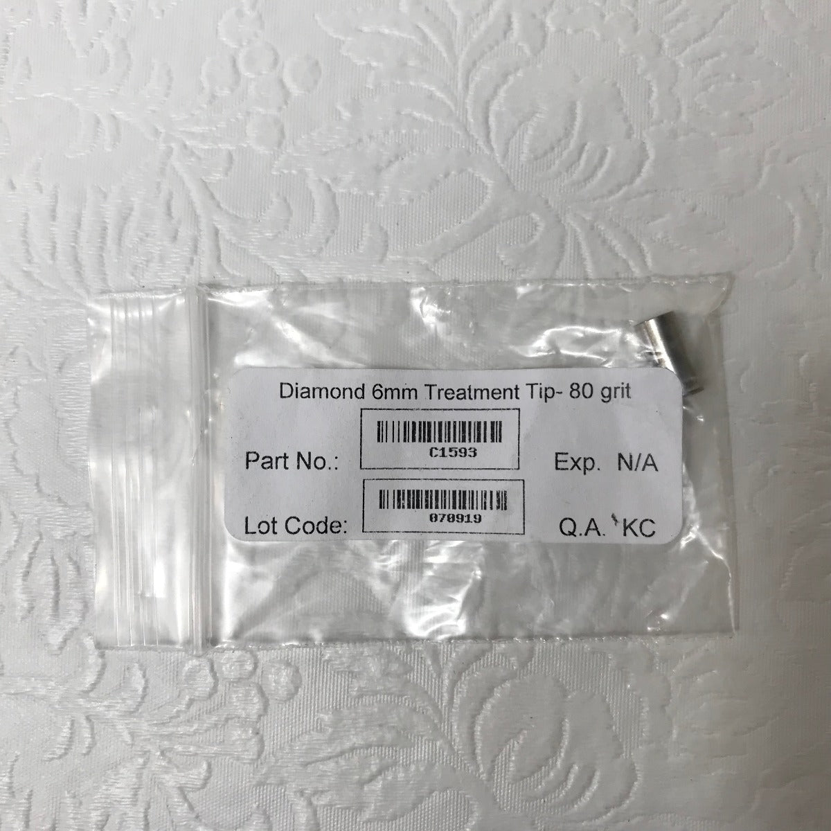 NEW Envy Medical Silk Peel Diamond Crystal Dermabrasion 6mm Tip 80 Grit C1593