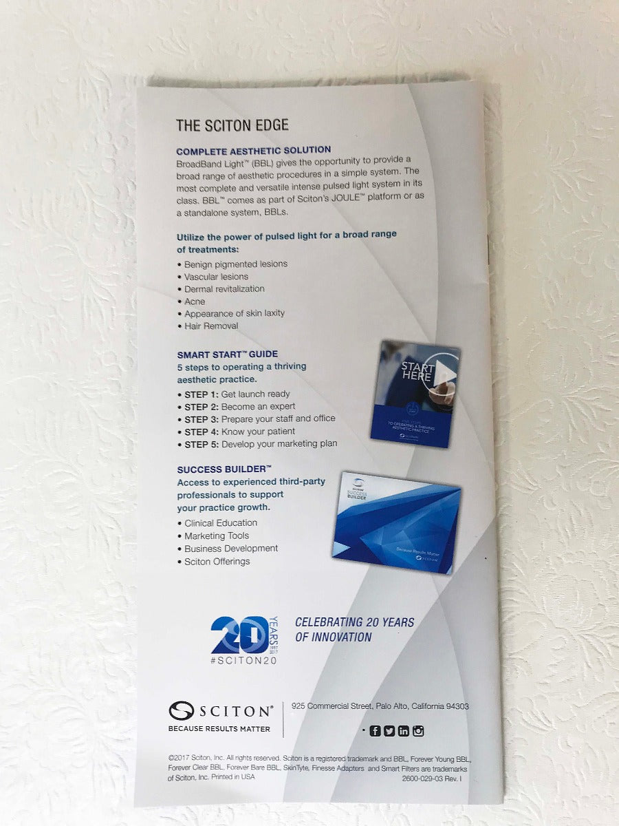 Sciton BBL Family of Brands Practitioner Brochure QTY12