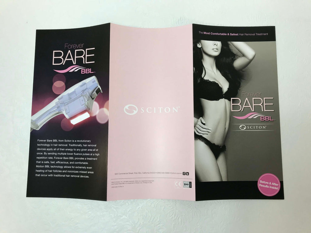 Sciton Lasers Forever Bare BBL IPL Hair Removal Patient Brochures 25 Pack