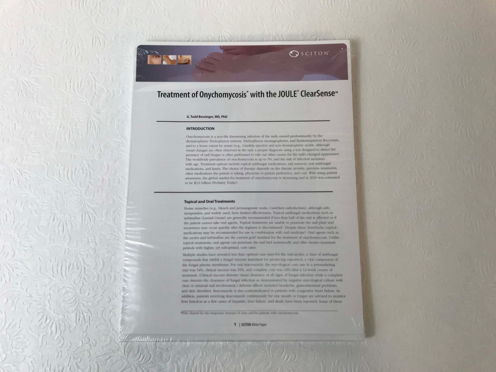 Sciton Joule ClearSense Onychomycosis Treatment Educational White Paper QTY 25