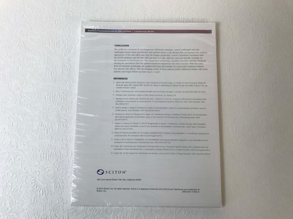 Sciton Joule ClearSense Onychomycosis Treatment Educational White Paper QTY 25