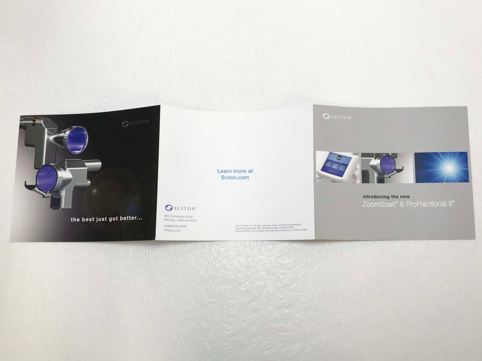 Sciton Joule Laser ZoomScan & ProFractional III Device Marketing Brochure QTY 25