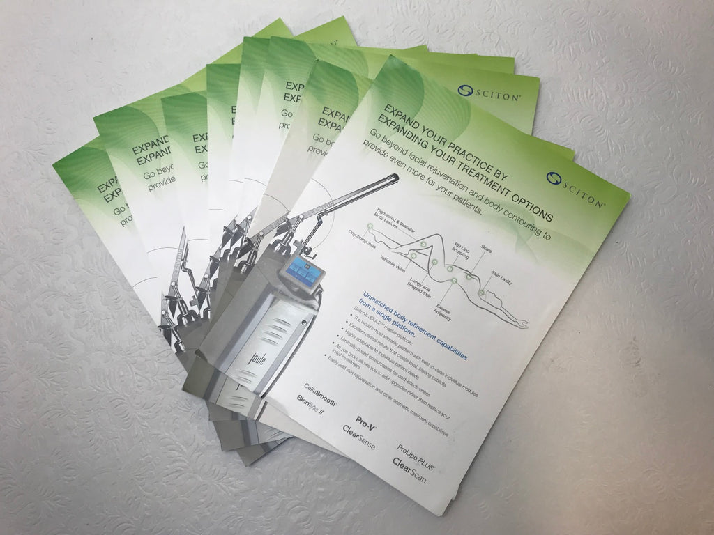 Sciton Joule Laser Modules For Body Procedures Device Marketing One Sheets QTY24