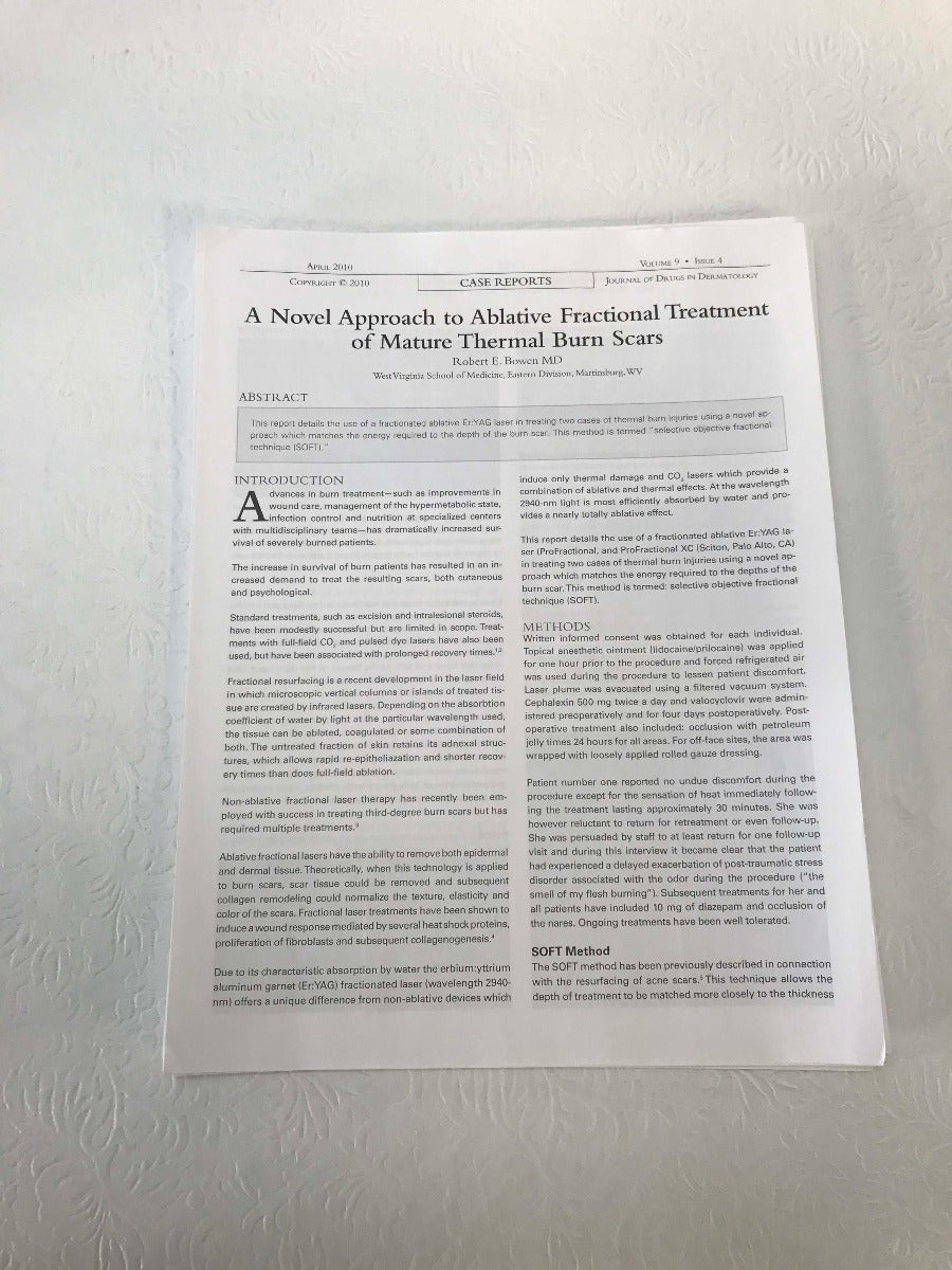Sciton ProFractional XC Ablative Mature Thermal Burn Scars Case Report QTY 25