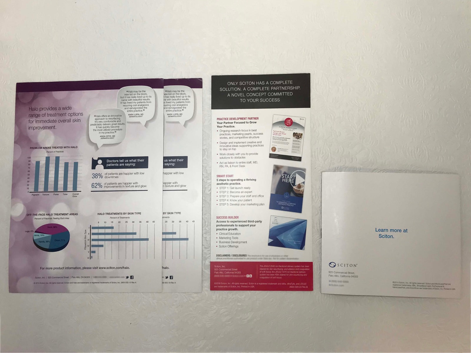 Sciton Joule Mixed Device Brochures Halo DiVa ZoomScan ProFractional III QTY 4