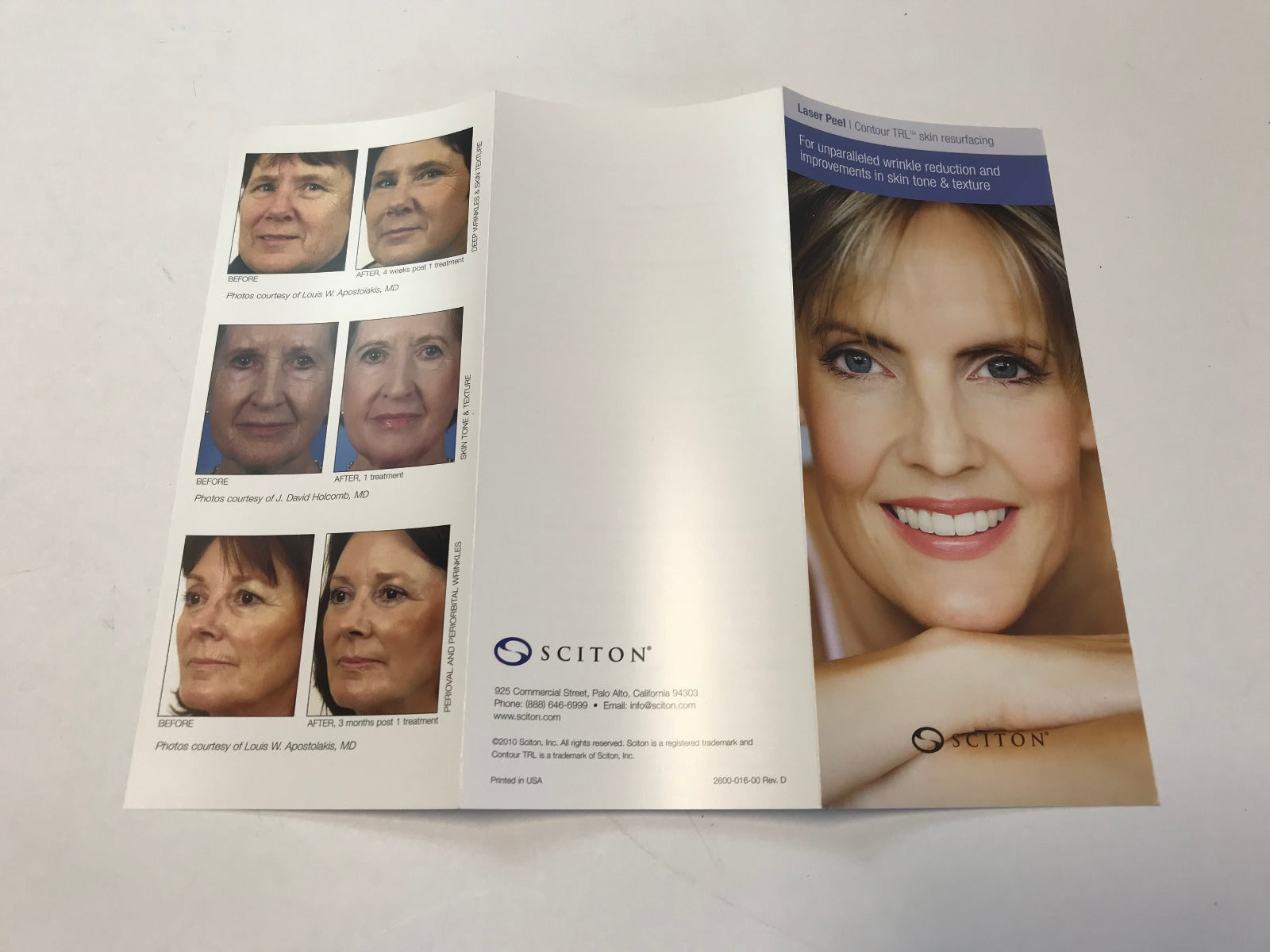 2010 Sciton Joule Contour TRL Laser Peel Resurfacing Patient Brochures 25 Pack