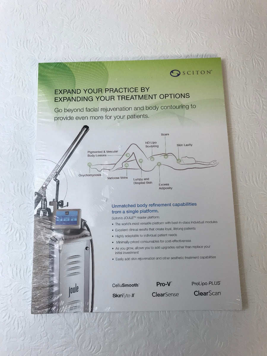 NEW Sciton Joule Lasers For Body Procedures Cellulite Device Marketing One Sheet