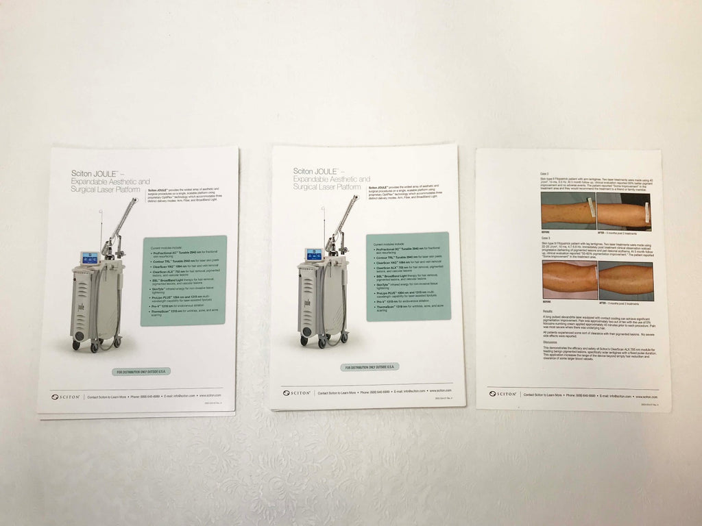 Sciton Joule Laser Case Study One Sheets ClearScan ALX ProFractional Contour TRL
