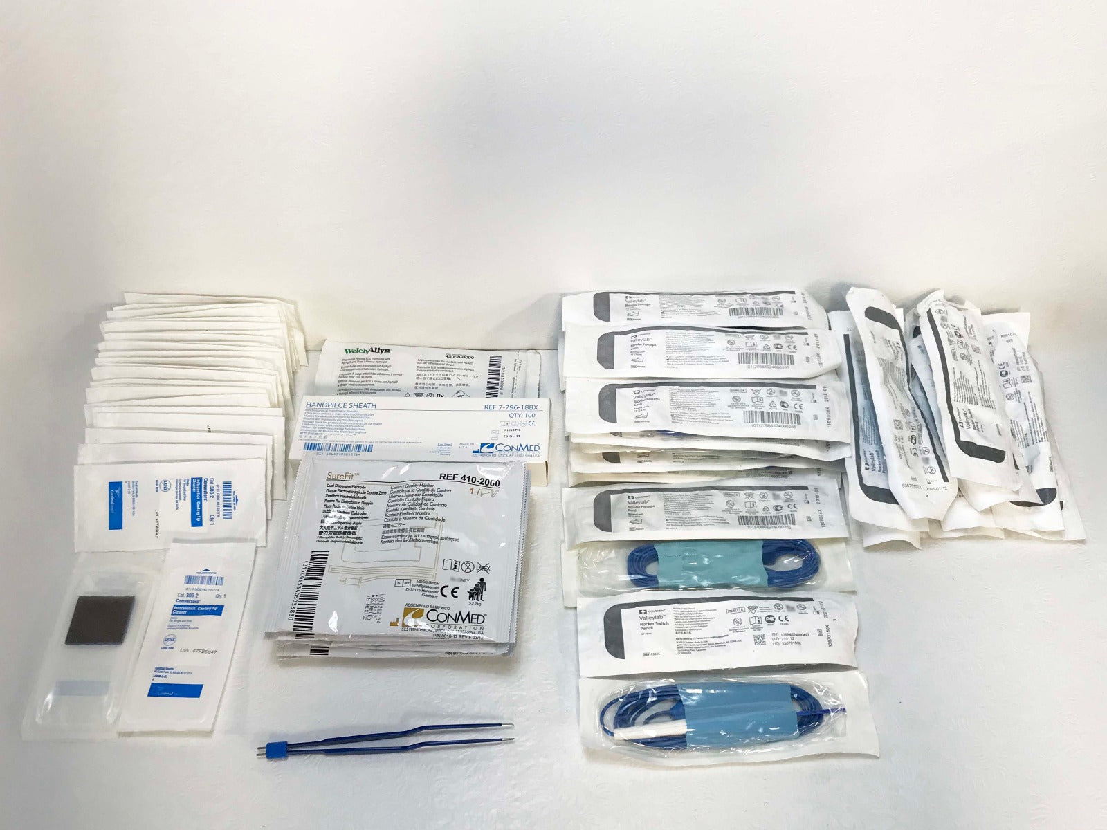 MIXED LOT Electrosurgical ValleyLab Accessories 68 Pieces Bipolar Cords Pencils