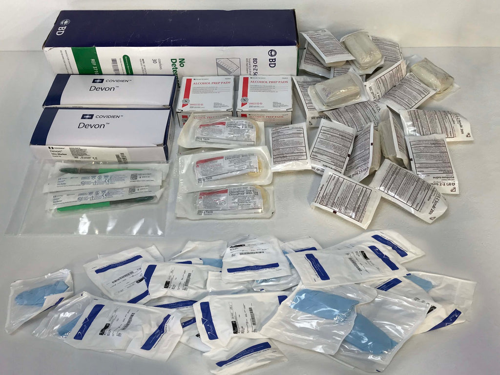 MIXED LOT/555 Surgical Prep Razors Providone-Iodine Scrub Skin Marker Chloraprep