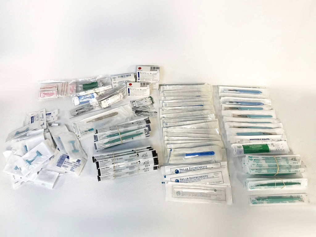 Lot of ~640 Surgical Blades Dermal Curettes Dermablade Biopsy Incision Excision