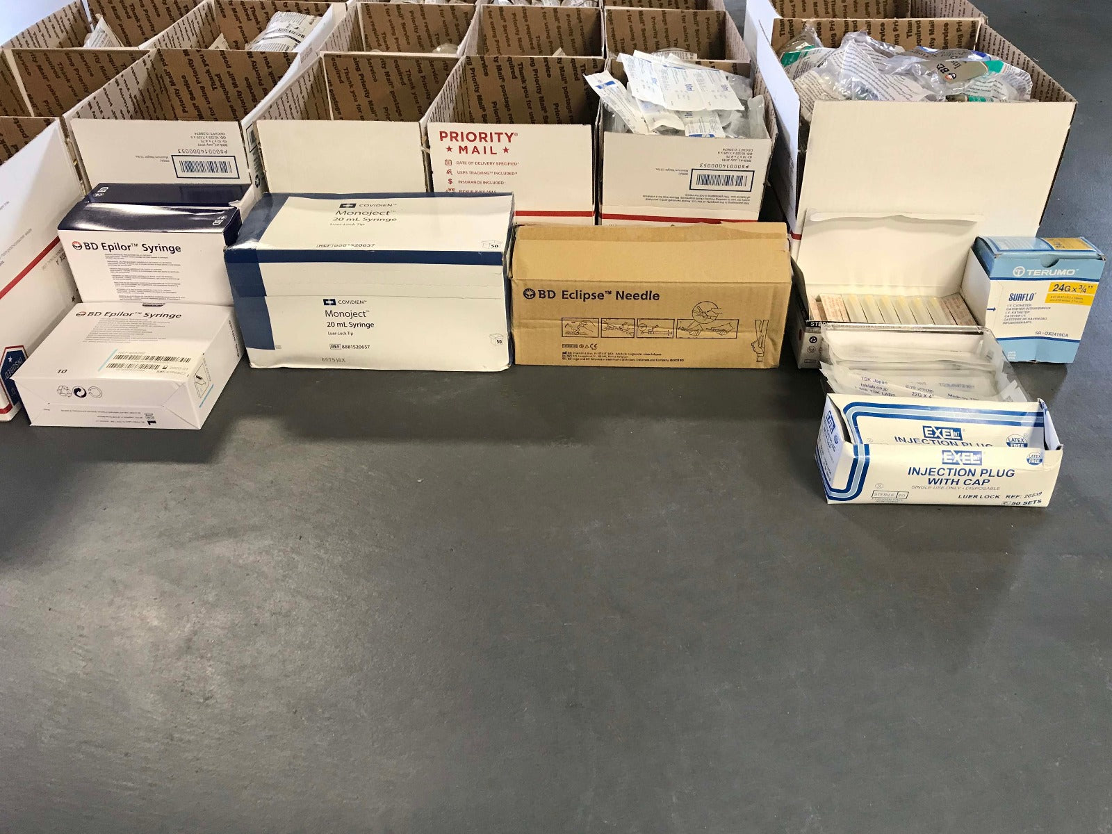 Mixed Size/Expiration Lot of ~4700 Hypodermic Needles & Syringes BD/Henry Schein