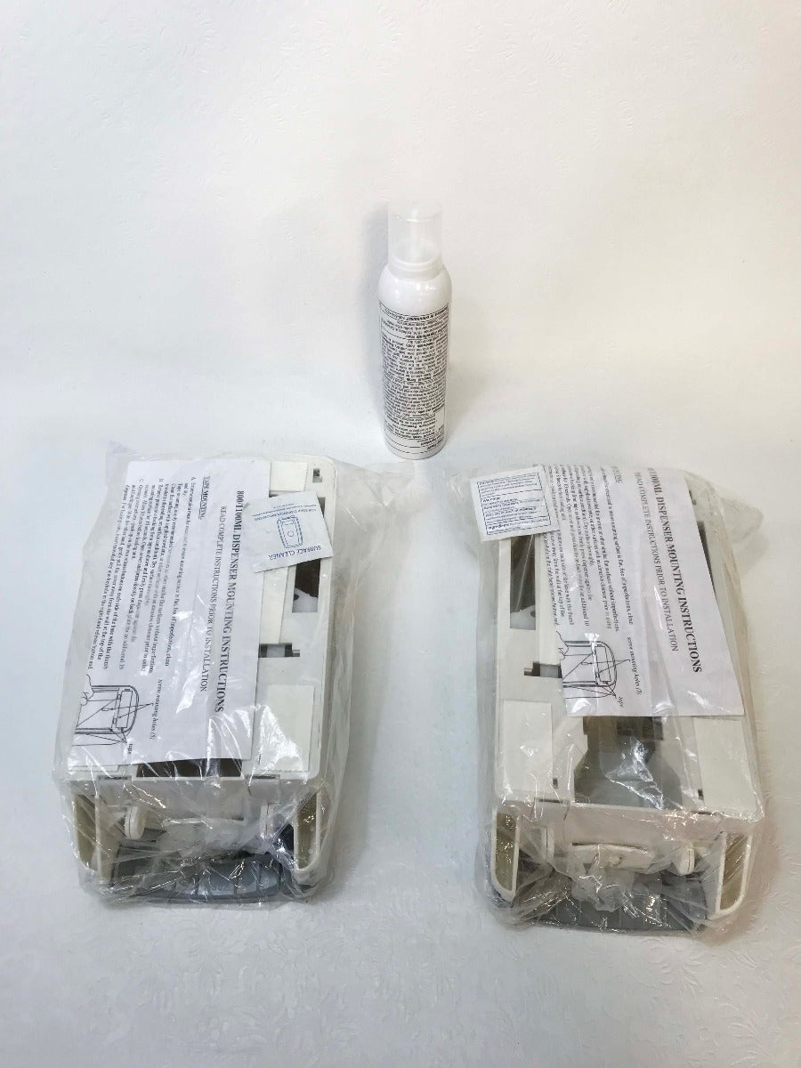 Set of 2 Henry Schein MaxiClens Manual Hand Instant Sanitizer Dispenser 112-5988
