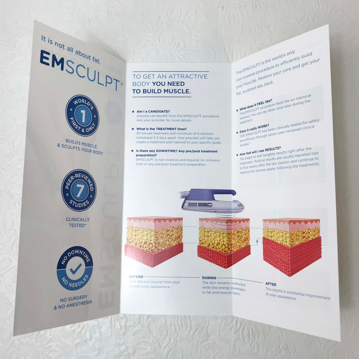 BTL EMSCULPT Body Sculpting Muscle Tone Building Treatment Brochures 100 Pack
