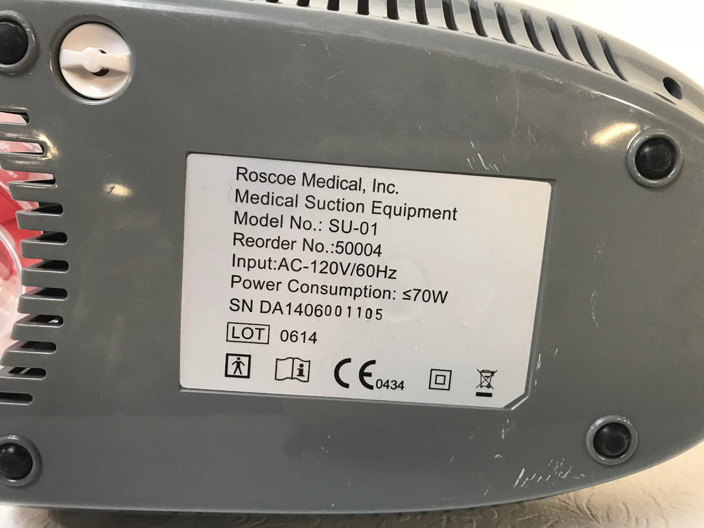 Lightly Used Roscoe Medical Portable Aspirator Suction Unit Model SU-01 50004