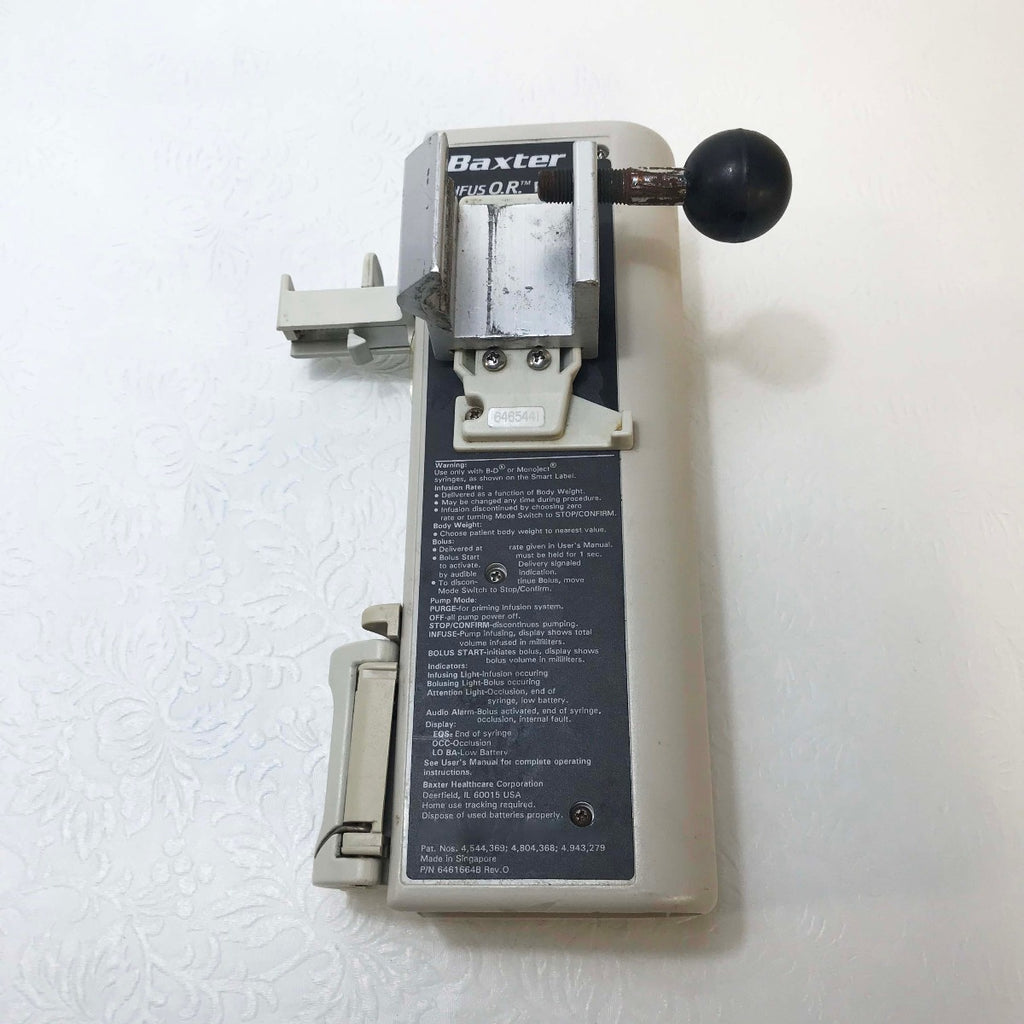 Baxter Infus OR Propofol Label 60cc IV Infusor Pump Bolus Infusion Unit