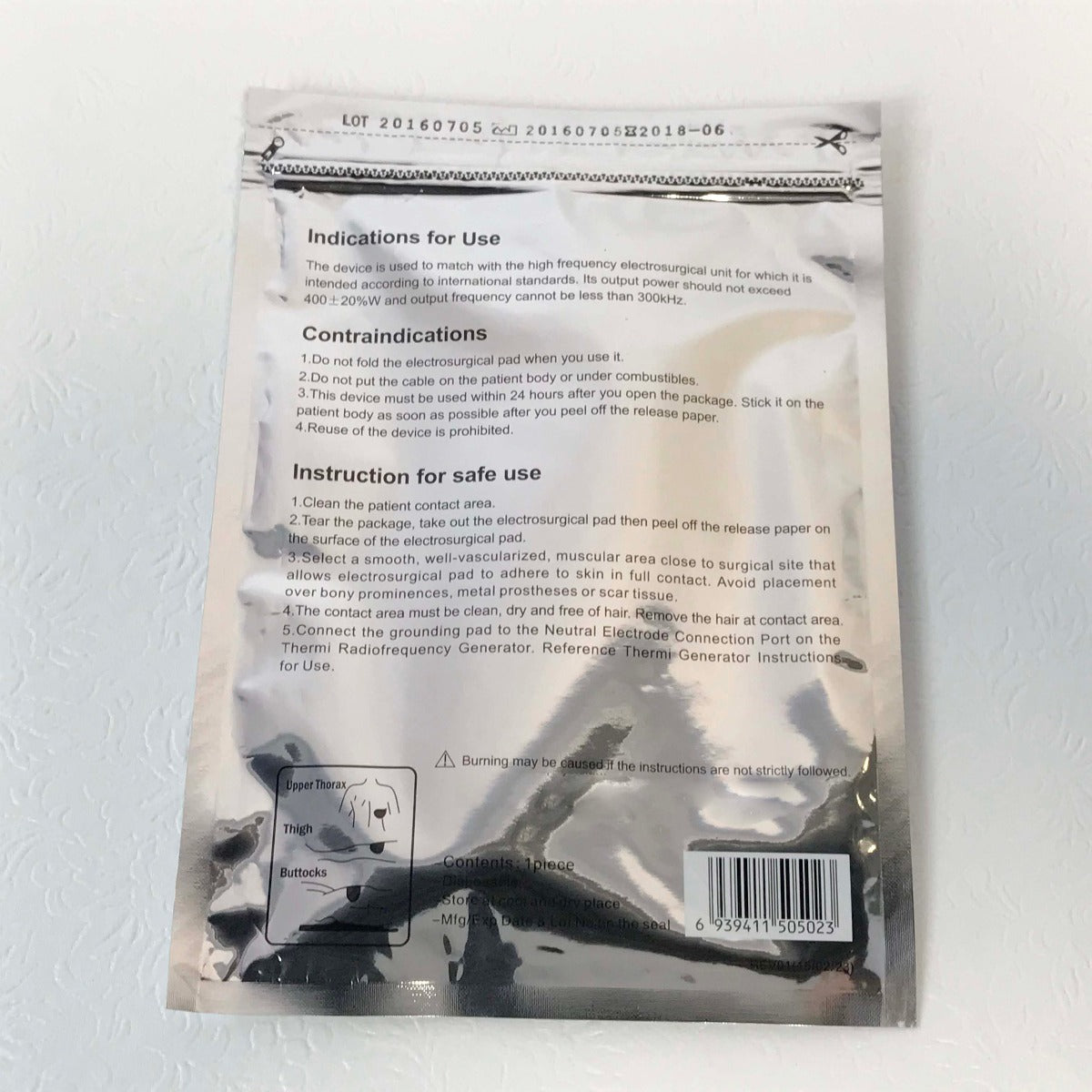 4Pcs Thermi Aesthetics ThermiRF Dispersive Return Electrode Grounding Pad 2130ac