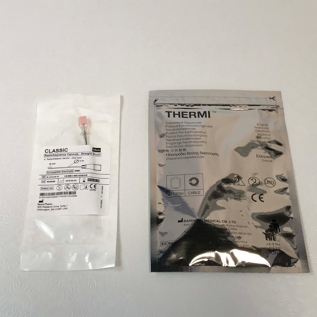 Thermi Aesthetics ThermiRF Disposable Kit RF Pad & Cannula 10cm 18G R-KIT-10-18