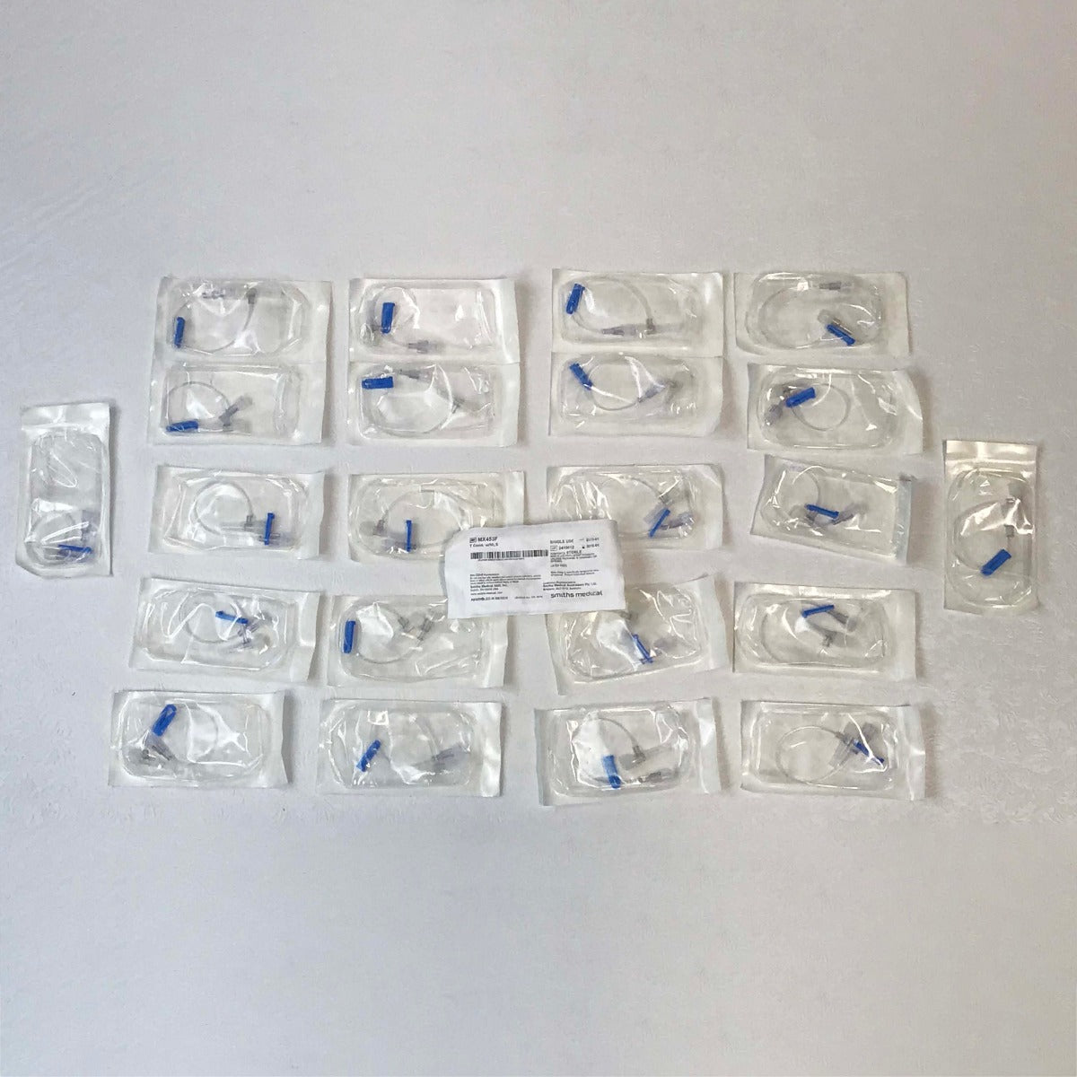 Smiths Medical IV T Connector w/ MLS Male Luer Slip 6" Tube MX453F - Lot of 23